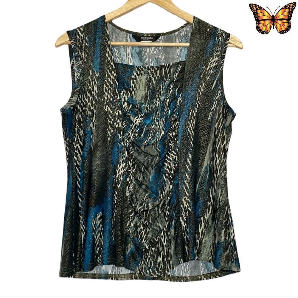 BRODY Myles Sleeveless Pleated Detail Front Top Size Unknown
